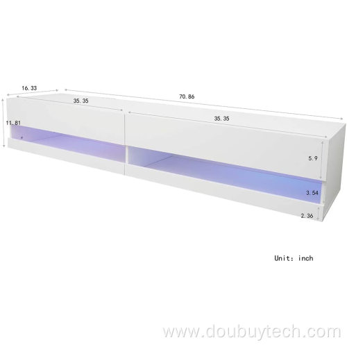 Wall-Mounted TV Stand with LED